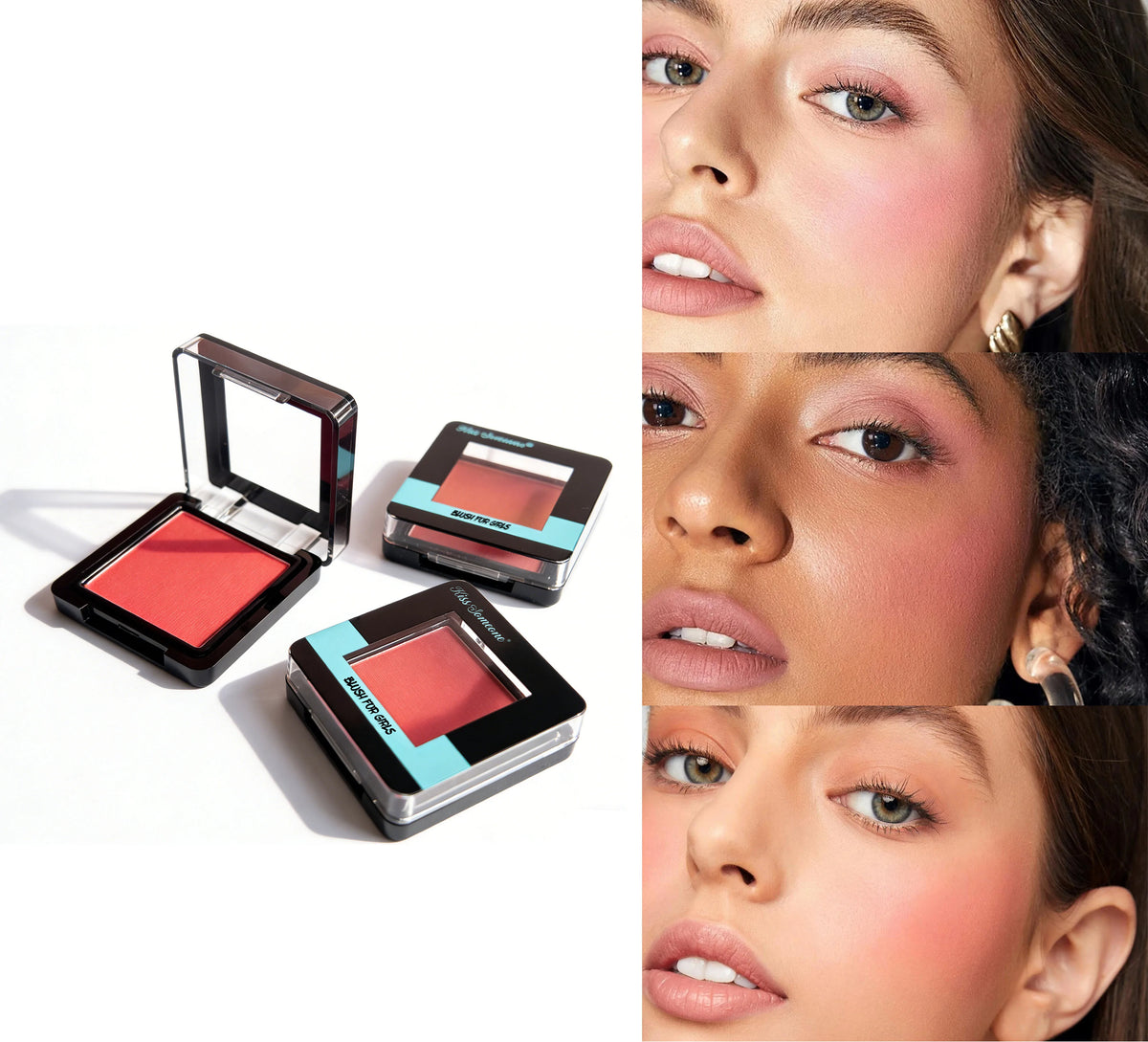 Blush for Cheeks, Matte Powder Blush Palette, Vegan, Cruelty-Free, High Pigment, Long Lasting, Buildable, Lightweight