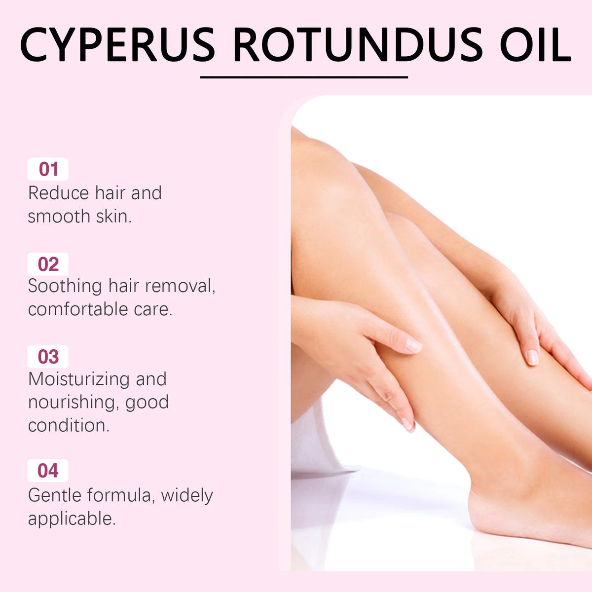 Cyperus Rotundus Oil Natural Post Hair Removal Soothing Oil Hair Reduction Care Moisturizing Soothing Body Care for Smooth Skin