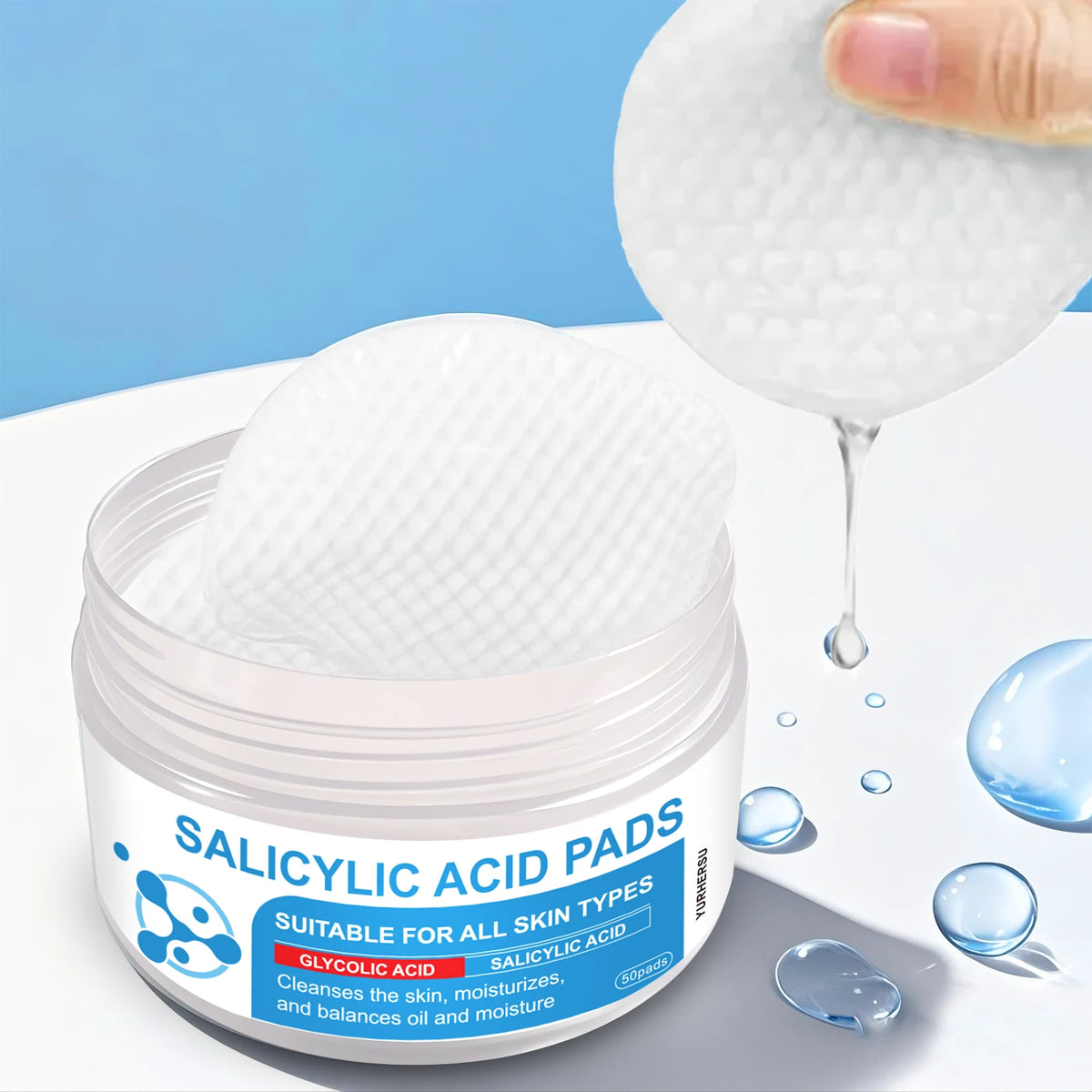 These dual-effect facial toner pads contain 4.5% AHA lactic acid and 0.45% BHA salicylic acid for exfoliation skincare