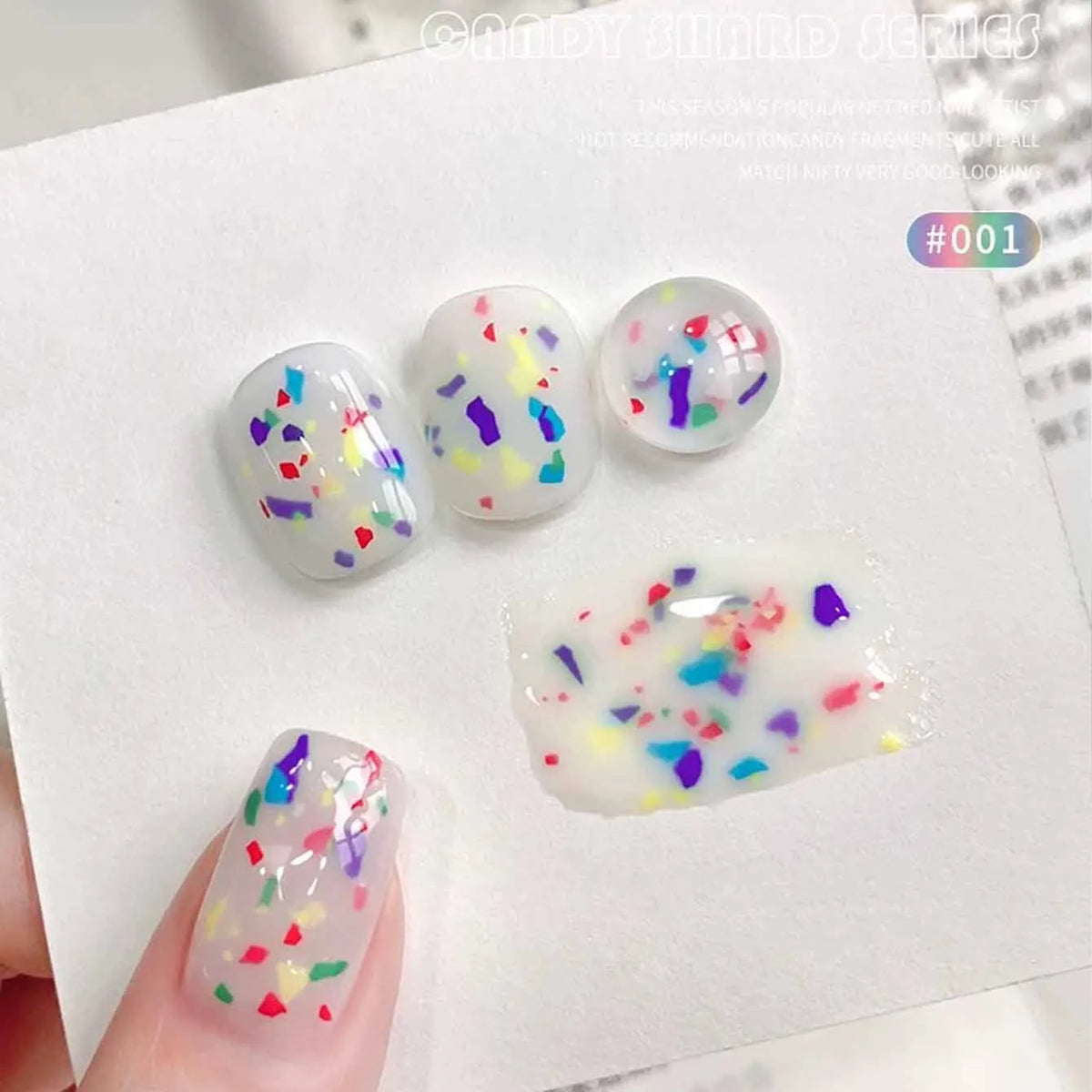 MIANEL 1-16pcs 12ML Beach Essentials Summer Nails Japanese Style Candy Fragments Gel Nail Polish Milk White Nails Supplies