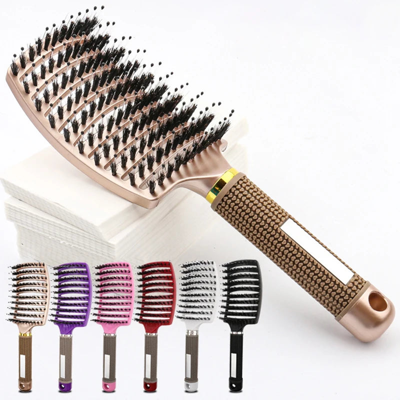 Children Detangler Hair Brush Hairbrush Anti Klit Brushy Haarborstel Bristle Nylon Scalp Massage Tangle Teaser Hair Brush Comb
