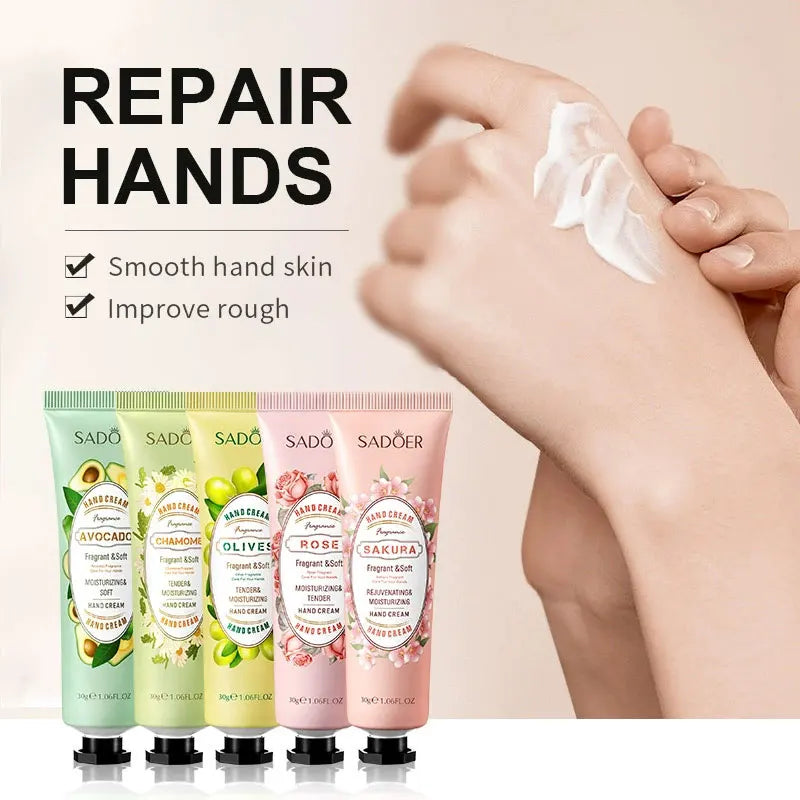 Hand Cream Moisturizing Repair Hand Care 30g Anti Dry Hand Lotion Anti-crack Fruity Floral Fragrance Smooth Hydrating Skin