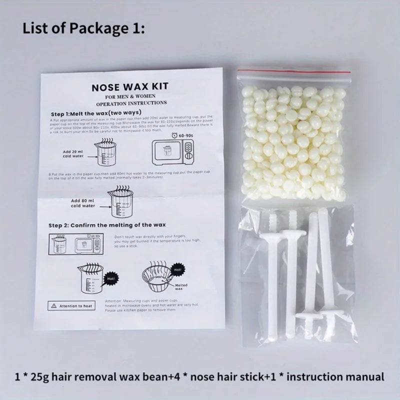 1 Set Of Portable Nose Hair Removal Wax Set, Nail Trimming And Beauty Tools, Unisex Nose Hair Cleaning Clip
