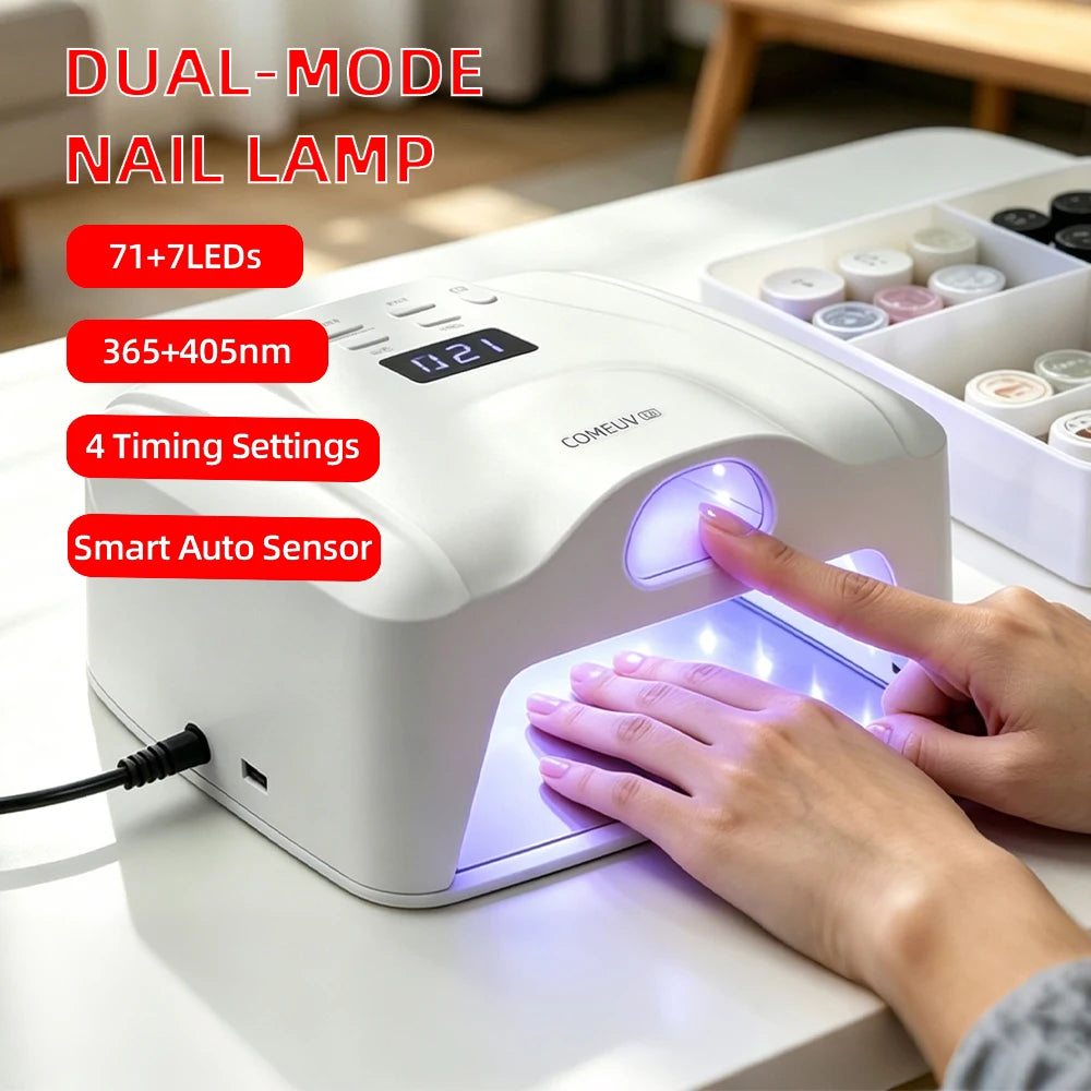 Dual Port Nail Lamp Nail Dryer UV Light 78 LEDs Single Toe Single Finger Full Hand Fast Gel Drying Light Auto Sensor Nail Art