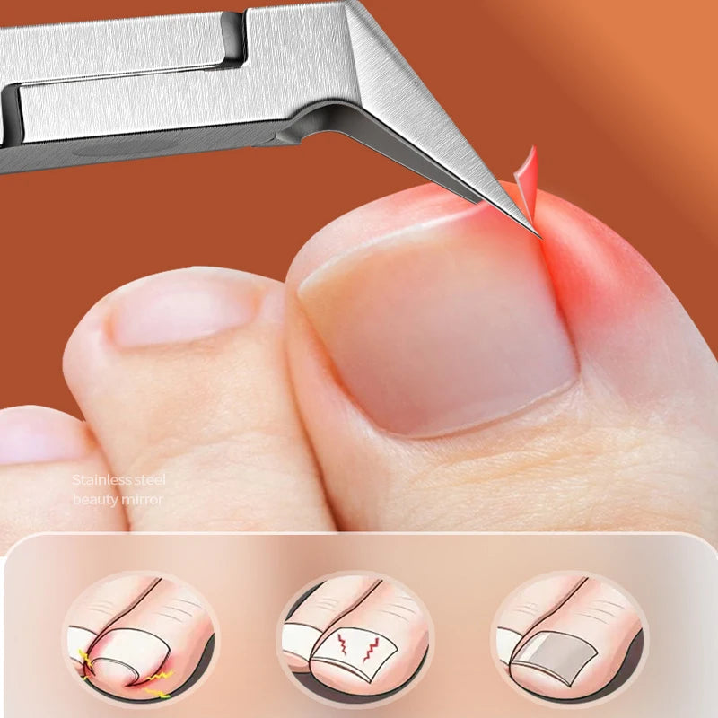 1/2/3pcs Professional Toenail Ingrown Cuticle Nipper Edge Nail Clipper Cutter Scissor Dead Skin Remover Pedicure Manicure Tools