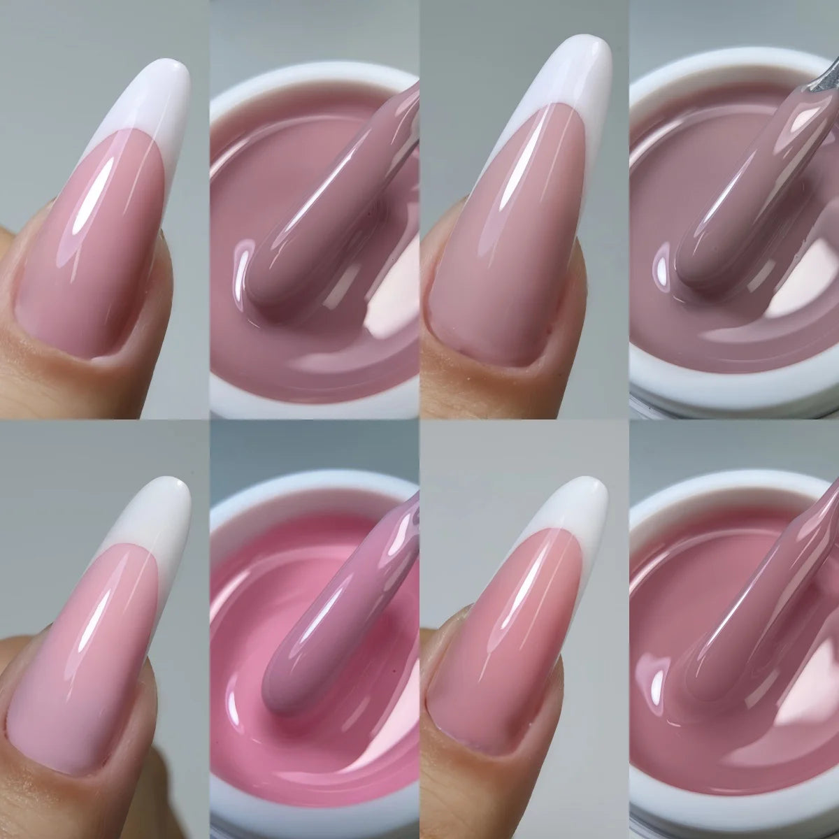 MSHARE Pink Medium Liquid Acrylic Gel Acrygel Builder Nail Gel Nails Extension Constuction Self Leveling Soak Off TPO Free 50ml