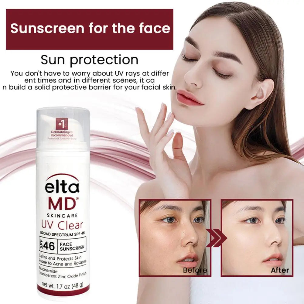 Elta MD Facial Sunscreen Moisturizing Cream Anti-Ultraviolet Gentle Sensitive Acne-Prone Skin Non-Irritating Sun Block Skincare