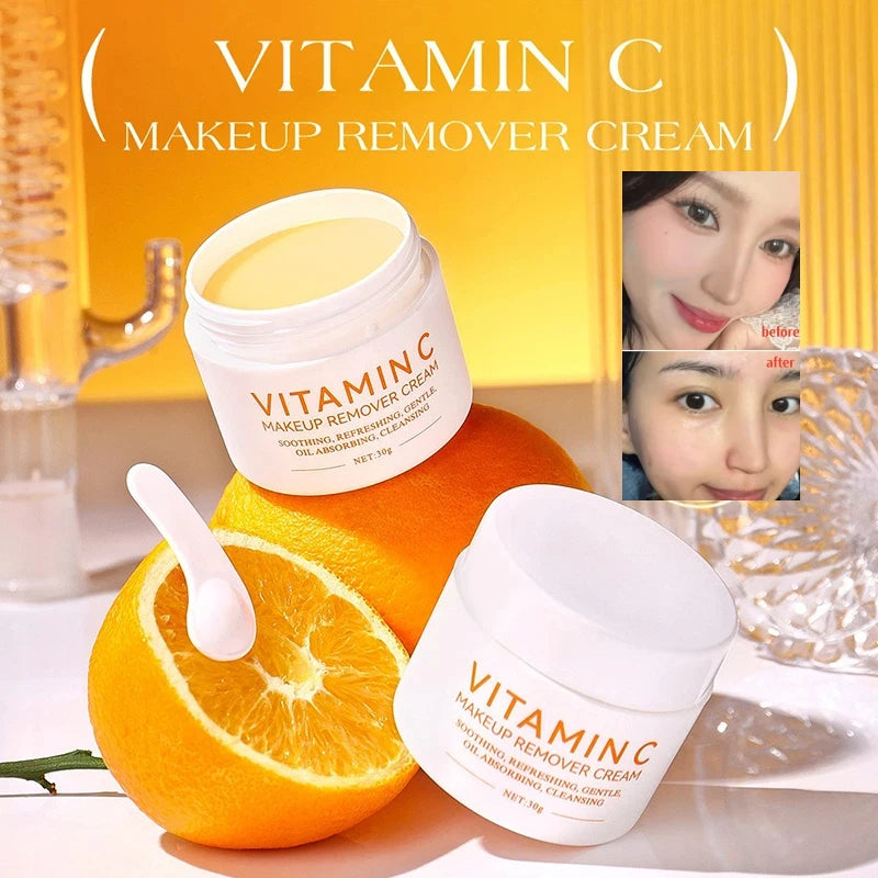 Vitamin C Cleansing Balm Easily & Effectively Remove Makeup Deeply Cleanses Nourishes Skin Refreshed & Non-greasy Cleansing Balm