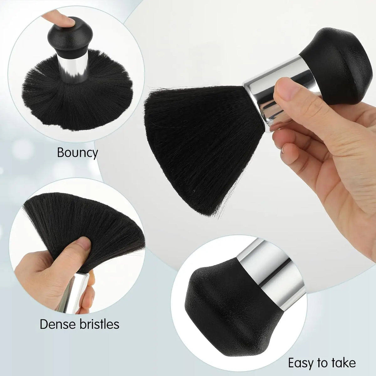 Professional Barber Kit Hairdresser Tool Set - Neck Duster, Water Spray Bottle, Cleaning Brush for Hair Styling Salon & Home Use