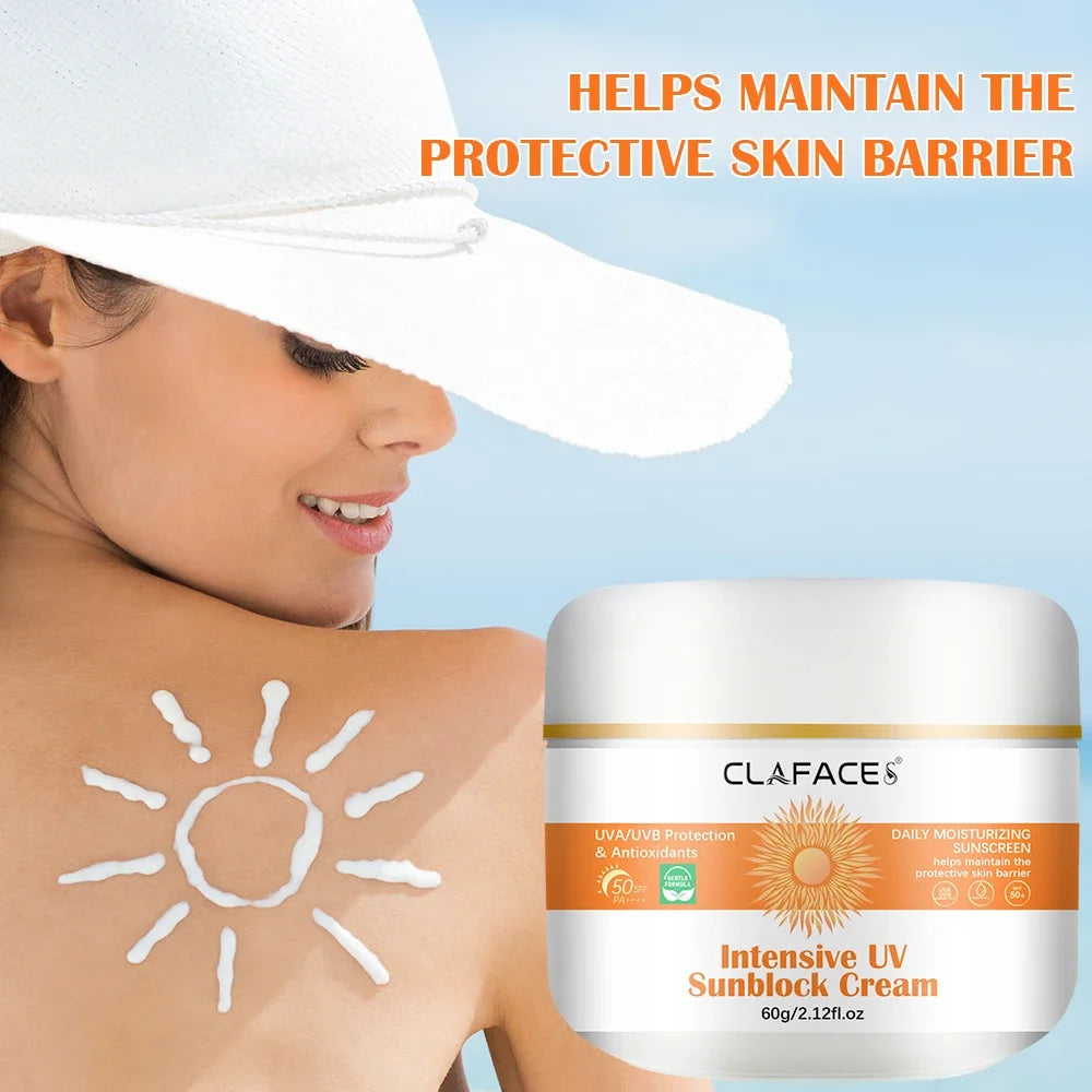 Facial Body Sunscreen Whitening Sun Cream Sunblock Skin Protective Cream Anti Sun Facial Protection Cream SPF50 Moisturizer