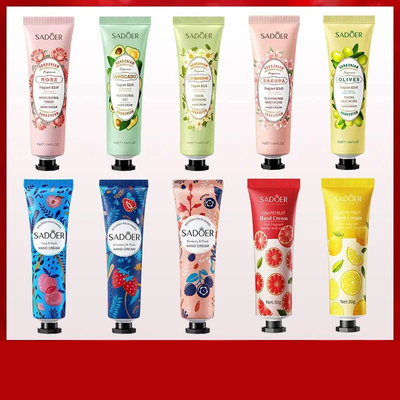 Hand Cream Moisturizing Repair Hand Care 30g Anti Dry Hand Lotion Anti-crack Fruity Floral Fragrance Smooth Hydrating Skin