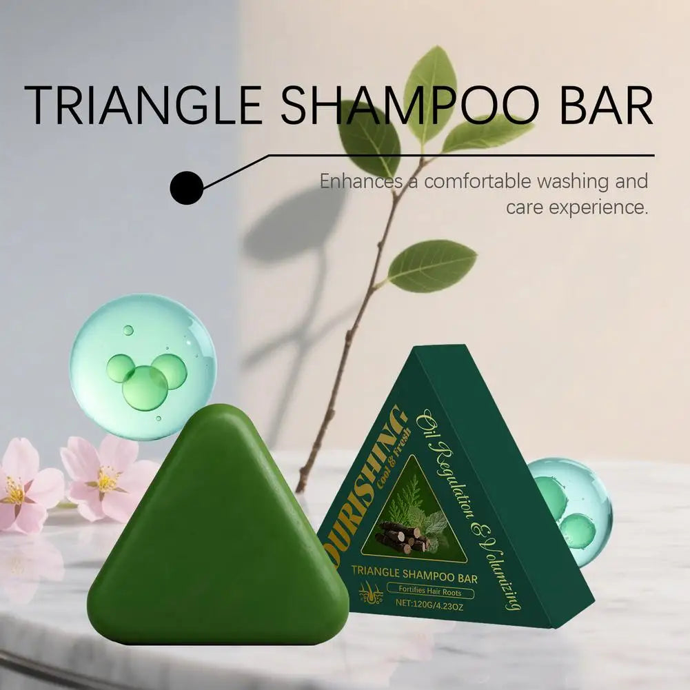 Usman Grass & Platycladus Herbal Shampoo Soap Natural Hair Treat Strengthens Roots Controls Oil Cleanses Scalp Hair Care