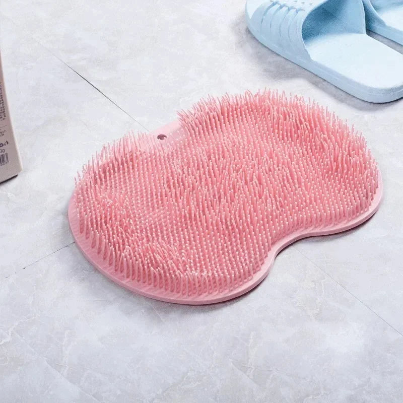 Back Massage Brush Exfoliating Shower Massage Scraper Bathroom Non-slip Bath Mat Silicone Foot Wash Body Cleaning Bathing Tool