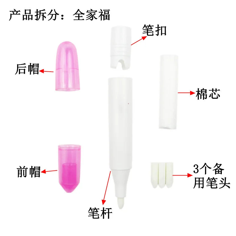 Nail Art Corrector Pen Remove Mistakes with 3 Tips Newest Nail Polish Remover Pen Cleaner Erase Manicure