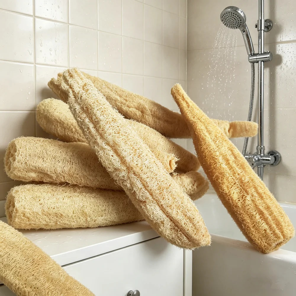 1pcs Natural Loofah Sponge Multi-purpose Cleaning Tool for Kitchen Bathroom Scrubber For Daily Cleansing Wash Body Scrubber Spa