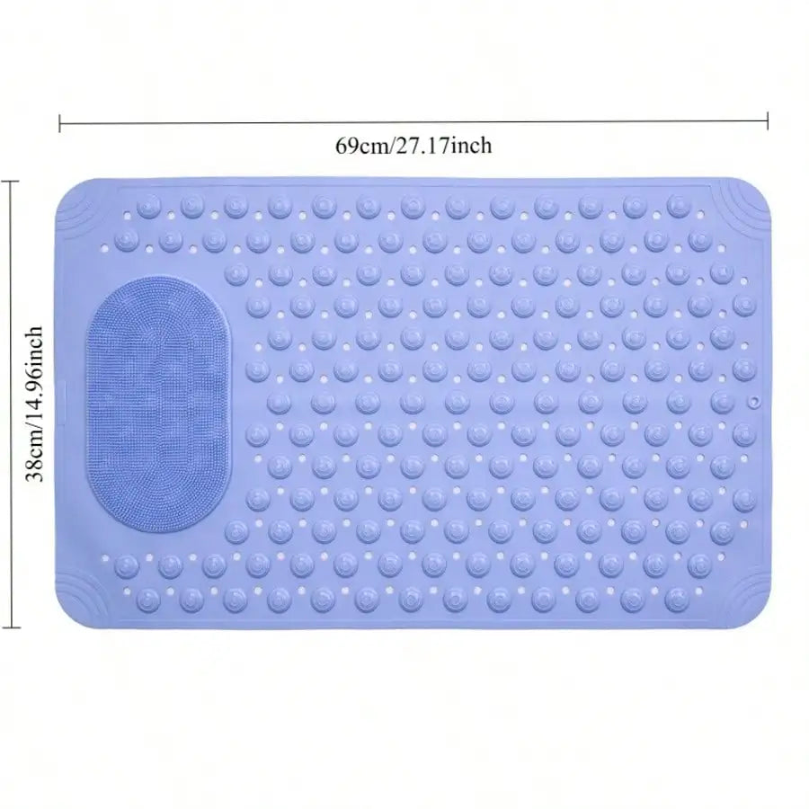27x14 Inch Non-Slip Shower Mat With Foot Scrubber, Quick Dry Odorless Bath Mat & Bathtub Mat, Generous Size Bathroom Rug & Accessories, Ideal Bathroom Decor For Shower Stall, Durable Mat For Home, Hotel, RV, Perfect For House