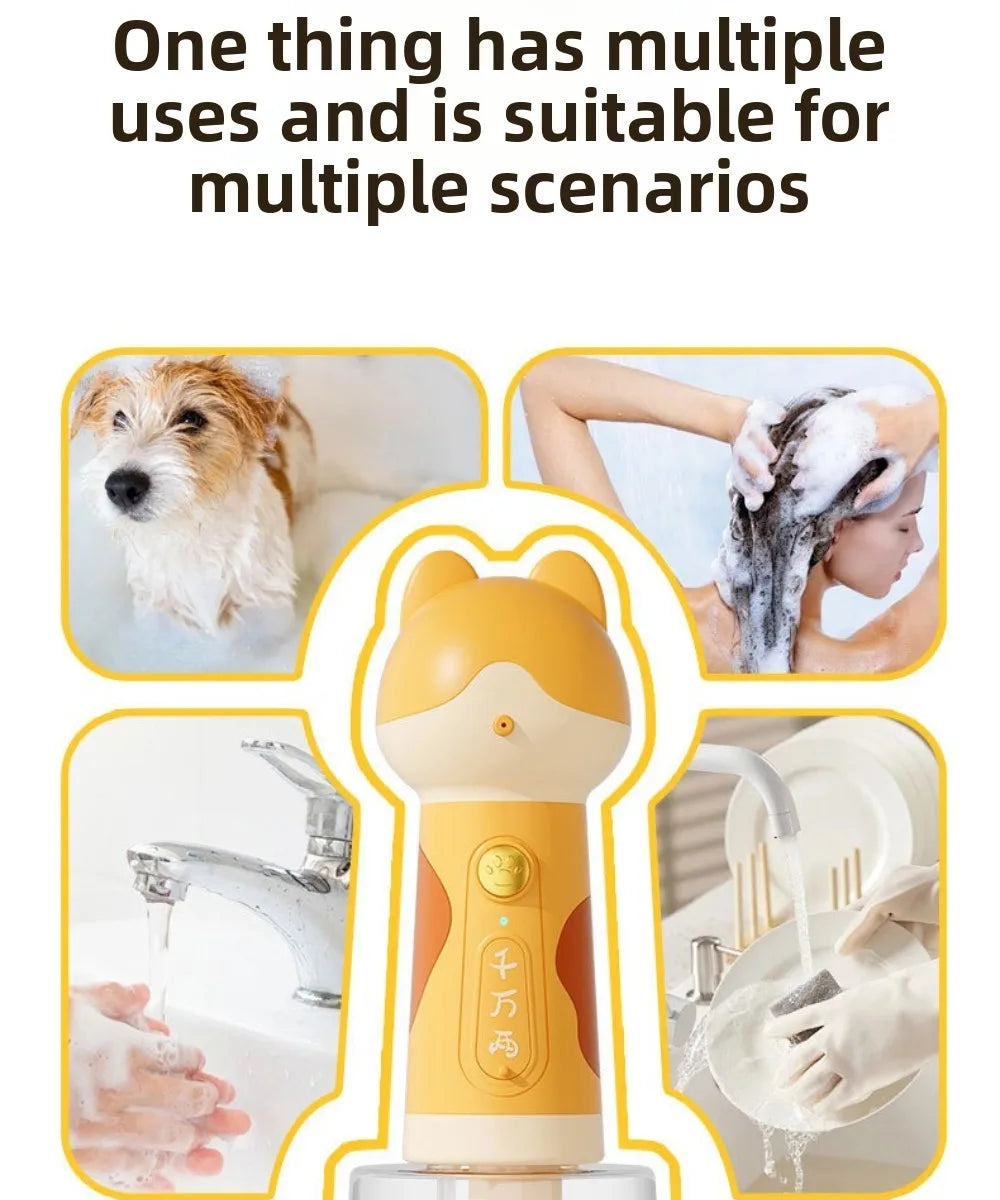 Household Portable Bubble Machine Cute Cat Bubble Machine One-item Multi-purpose Bath Bottle Pet Bubble Machine