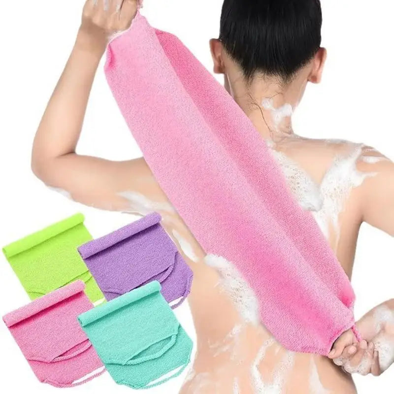 Stretchable Bath Back Scrub Strap Exfoliating Body Scrub Towel Deep Clean For Household Bathroom Shower Body Cleaning Use