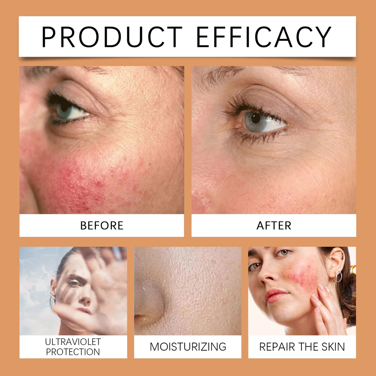 Deep Hydration Sunscreen Cream SPF 50+ UV Whitening Cream Korean Moisturizing Skin Care Tool for All Skin Type Cosmetics 30g