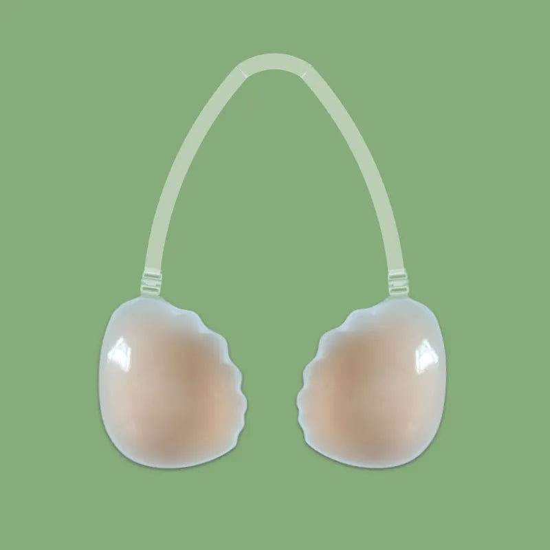 Silicone Breast Patch Invisible Bra Lift Up Thickened Push-up Nipple Cover With Transparent Strap Underwear Adhesive Bra