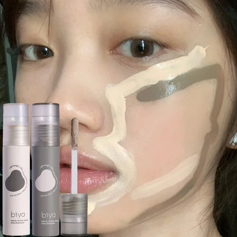 Face Brighten Contouring Liquid Concealer Makeup Waterproof Nose Shadow Contour Lasting Natural Bronzer Highlighter Cosmetics
