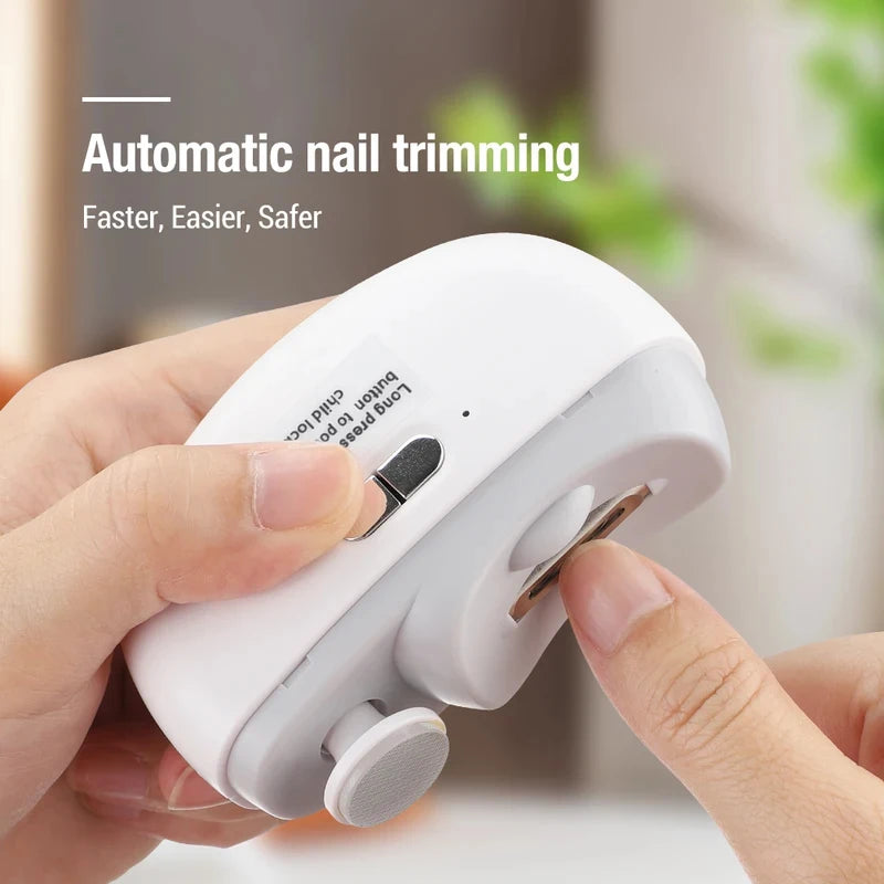 2 In 1 Automatic Electric Nail Clipper Grinder Multifunctional Portable Nail Trimmer Polishing Machine USB Rechargeable Manicure