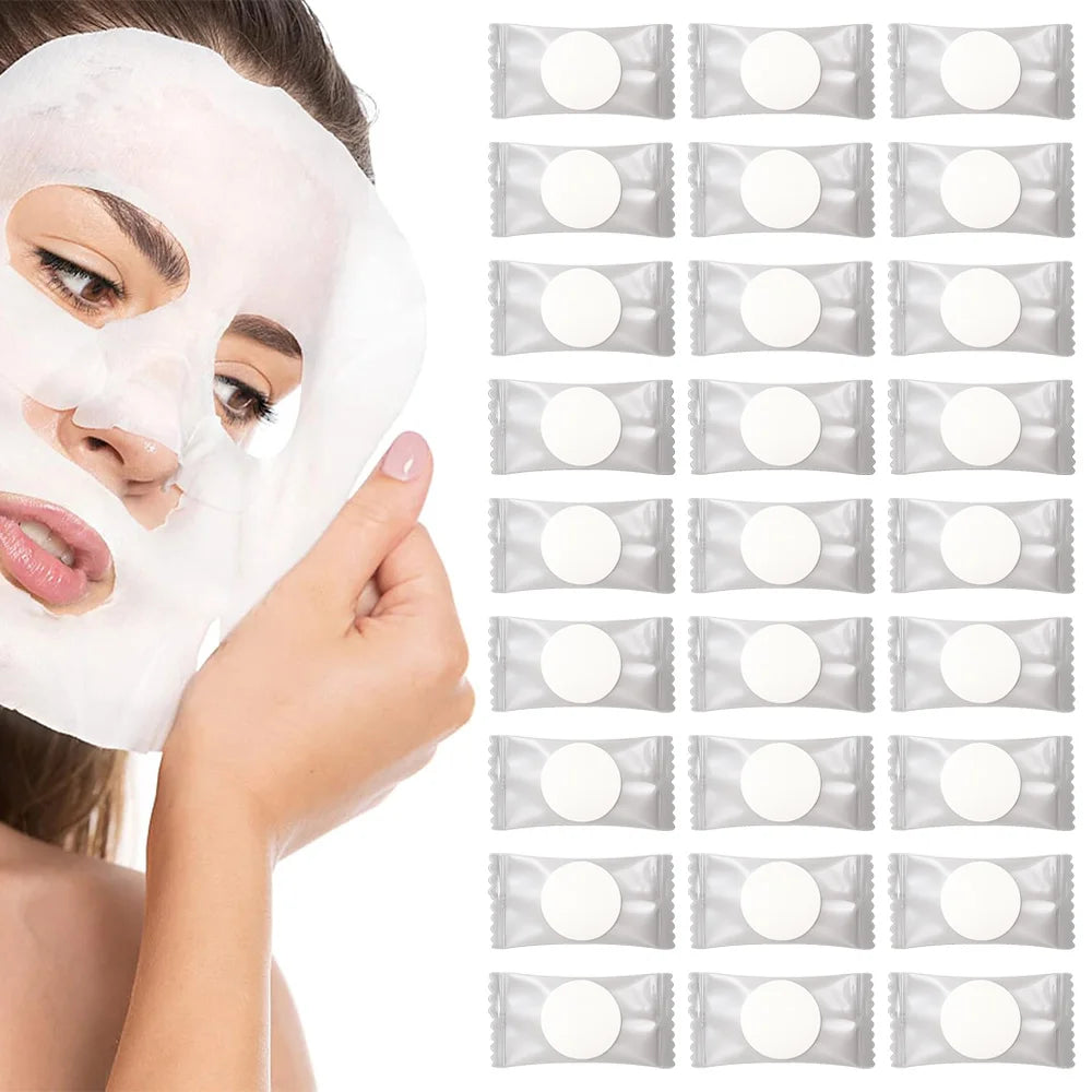 50/100 Pieces Compressed Disposable Facial Mask Portable Non-woven Face Mask DIY Skin Care Tool For Home Beauty Accessories