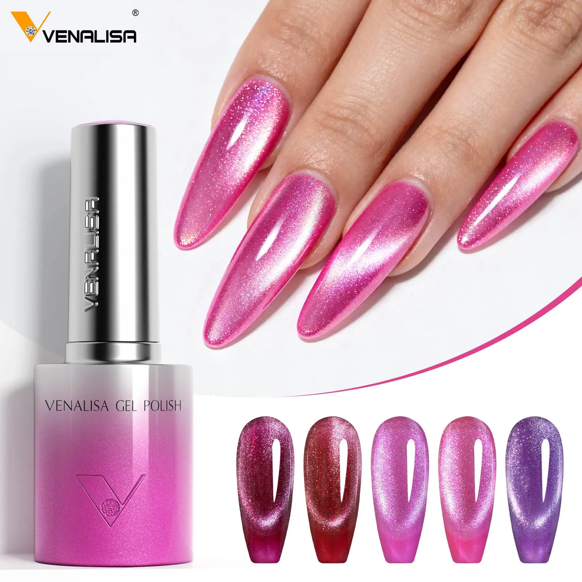 Venalisa TPO Free Hema Free 10ml Winter Nails Warm Coffee Cat Eye Nail Gel Polish Magnet Soak Off UV LED Semi Permanent Nail Gel