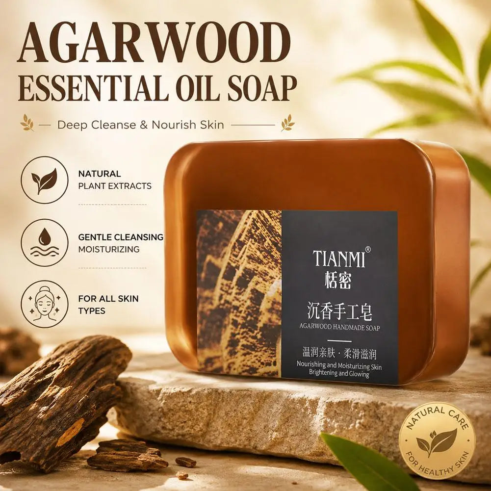 Amino Acids Handmade Soap Agarwood Essential Oil Soap Cleanses The Face Hair Bathes The Whole Body Deep Cleansing & Oil Control