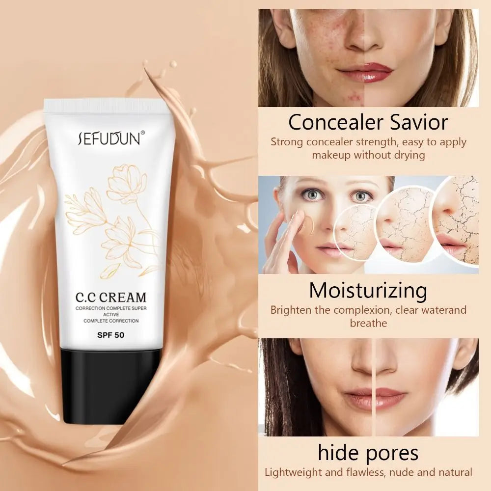 With Spf 50 Korean Color Changing CC Cream Color Correcting Full Coverage Full Coverage Cream Even Skin Tone Color Changing