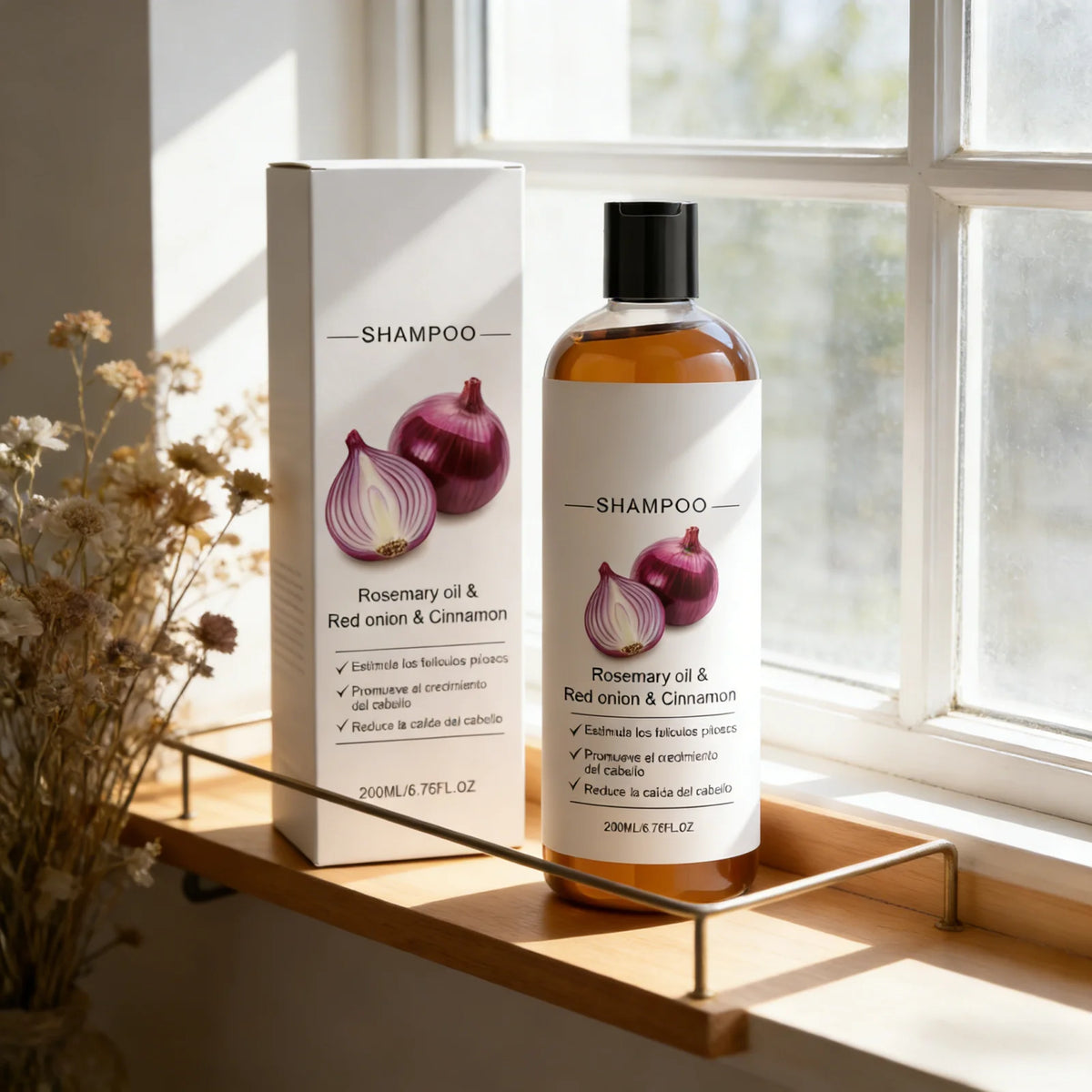 Red Onion Hair Growth Shampoo Against Hair Loss Products Strengthening Hair Follicle Lightweight Cinnamon Rosemary Oil Shampoo