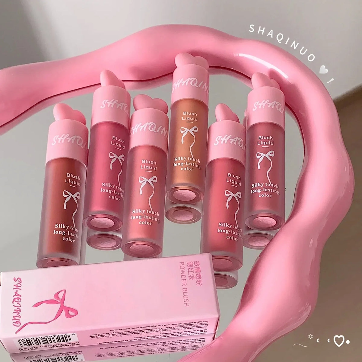 Matte Liquid Blush - Flushed Pink & Blurring Effect, Long-Lasting Blendable Cheek Tint for Youthful Glow
