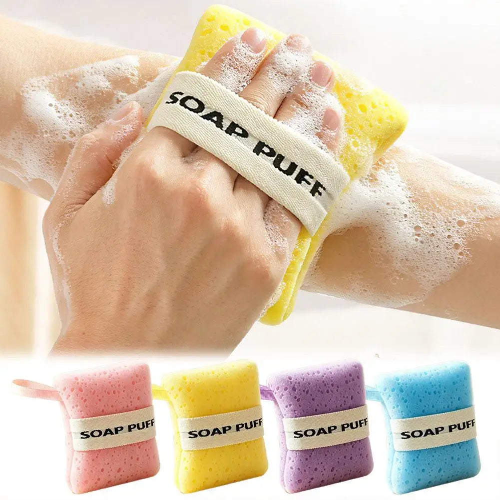 1PCS Sponge Soap Bag Bath Cleansing Foaming Net Pouch Ultra-soft Hydrophilic Sponge for Gentle Lathering Bathroom Tool