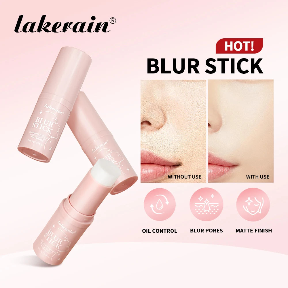 Lakerain Invisible Pore Base Stick Long Lasting Hydrate Oil Control Covering Pores Waterproof Obscure Pores Makeup Primer Stick
