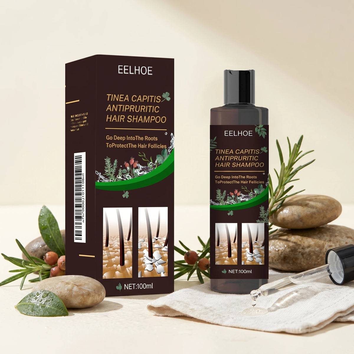 Soothing Scalp Shampoo Removing Dandruff Reducing Hair Follicle Damage Regulate Oil Secretion Tinea Capitis Antipruritic Shampoo
