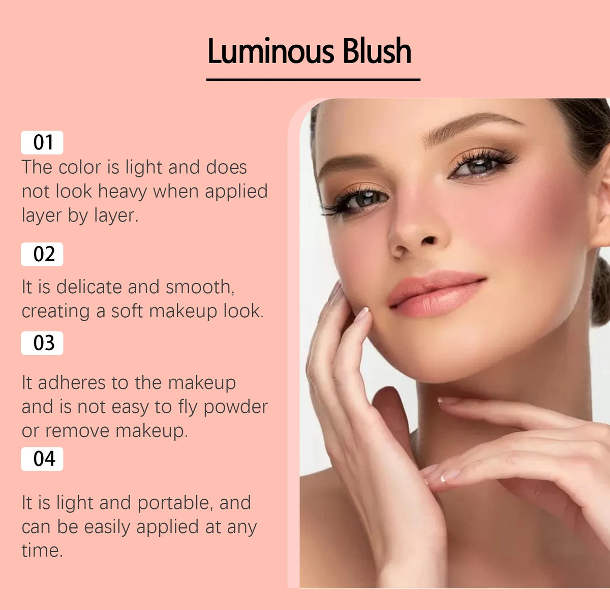 Pearl Blush with Soft Light Pink Powder Blush for a Natural Flush Radiant Finish Long Lasting Buildable Delicate Long Lasting
