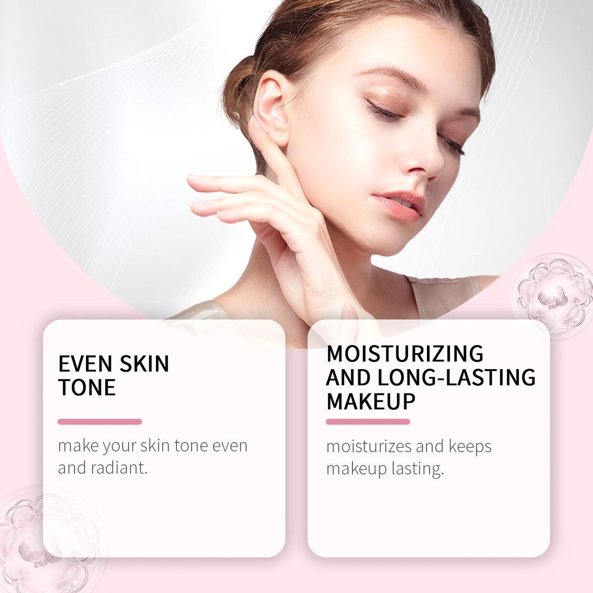 CC Cream Hydrating Foundation Liquid Spf43 Even Skin Tone Brightening Lightweight Moisturizer Long-Lasting Natural Finish Makeup