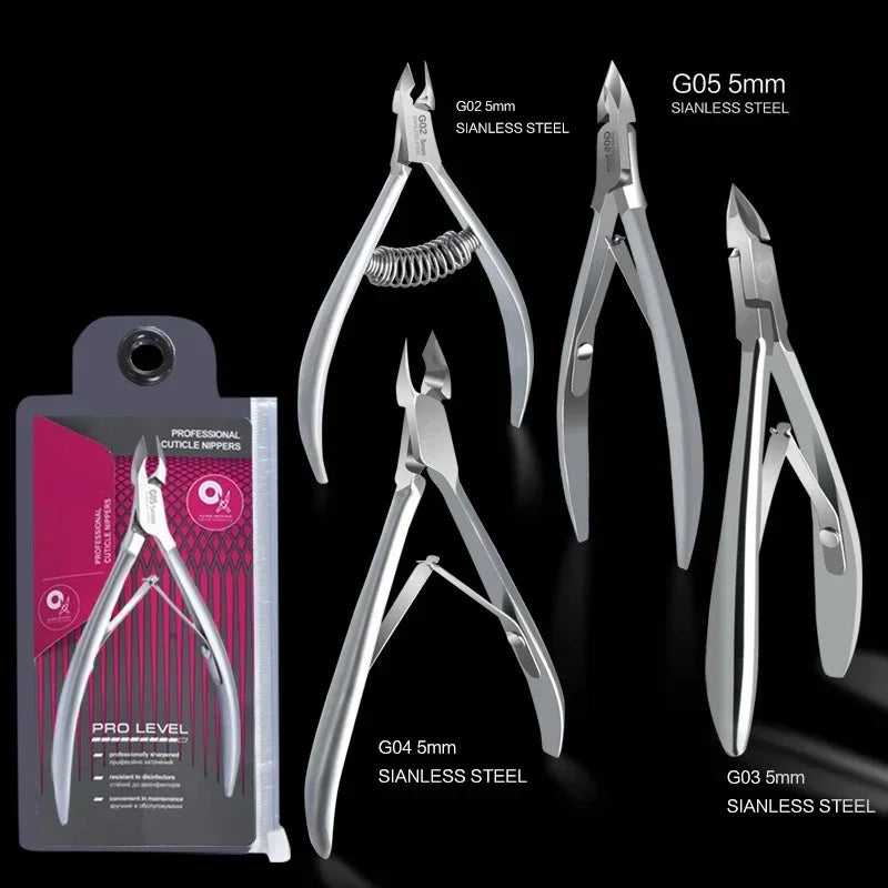 Professional Stainless Steel Cuticle Trimmer Nail Nipper Cuticle Remover for Fingernails Toenail Dead Skin Cuticle Scissors Tool