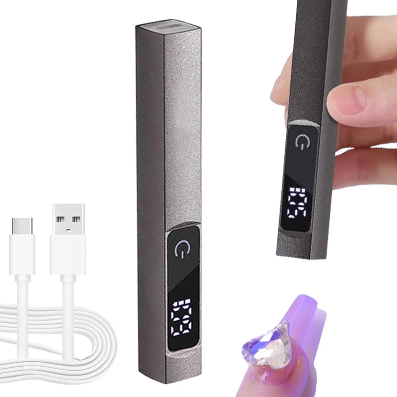 Handheld UV Led Nail Lamp Portable Rechargeable Mini Nail Dryer For Curing Nail Gel Polish Manicure Flashlight for Nail Salon