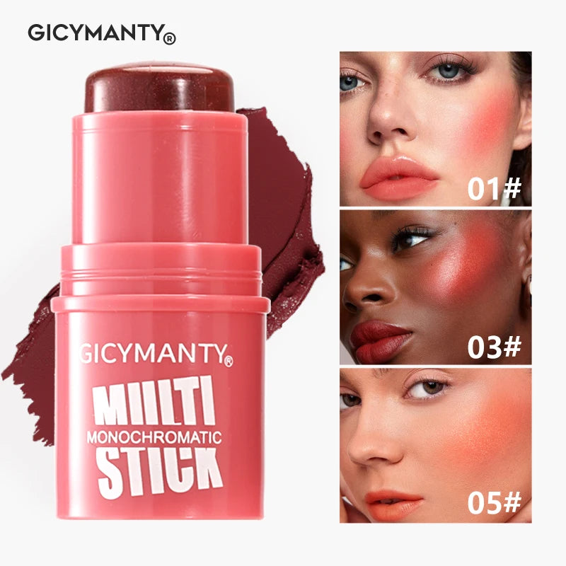 GICYMANTY Multi-Use Blush Stick  Contouring  Highlighting Cream Blush Stick  Finely Contouring Stick