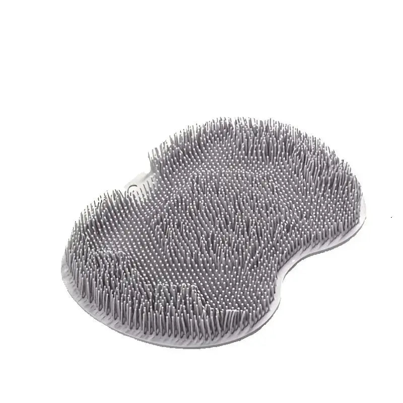 1 Gray Strong Anti Slip Suction Cup Floor Mat, Bath Towel, Back Foot Massage, Silicone Shower Pad