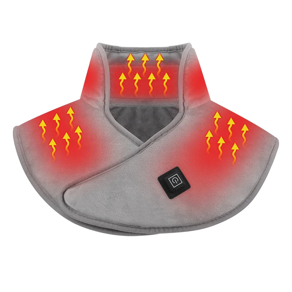 Electric Heating Shoulder Neck Pads Cervical Shawl Massager Cervical Brace Wrap Thermal Compress Relieve Fatigue Warm Back