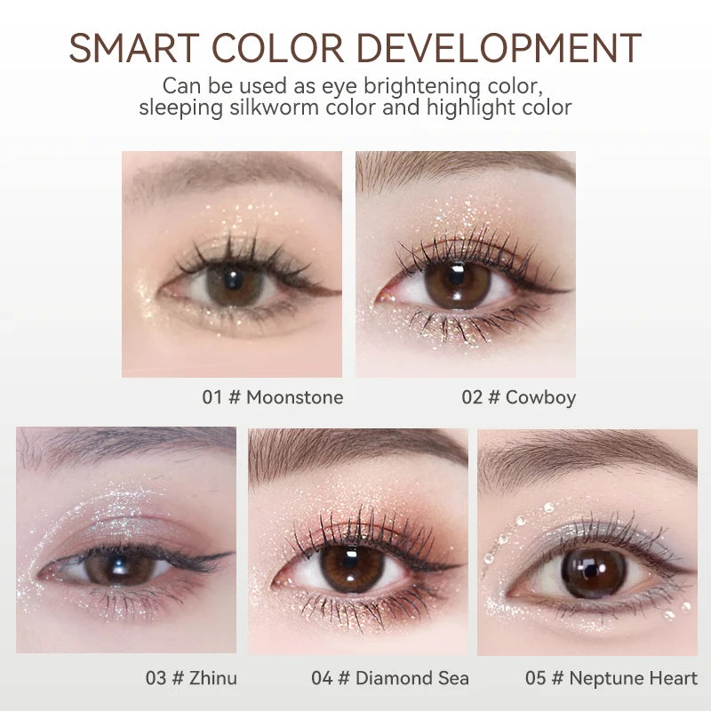 Single Glitter Eyeshadow, Lightweight Glitter And Matte Eyeshadow, Long Lasting, Smudge Proof, Shimmer Eyeliner And Blush Look