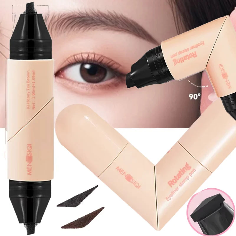 Black Brown Integrated Eyeliner Stamp Precise Outline Signet Eye Liner Extension Stamps Liquid Eyeliner Pen Waterproof Lasting