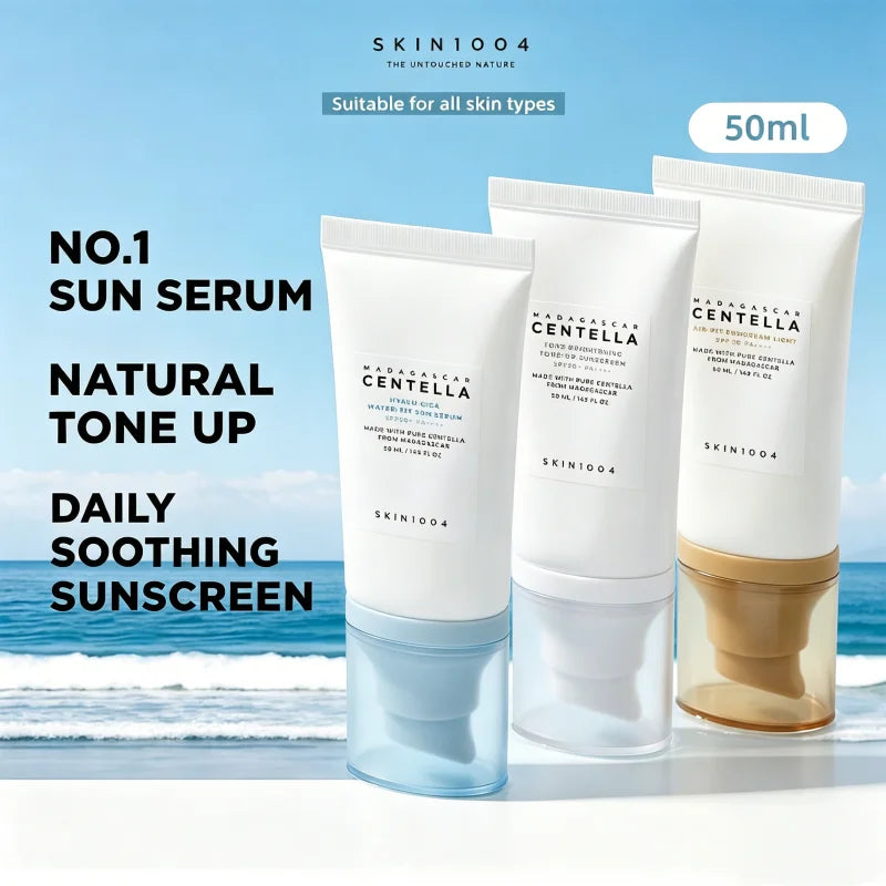 Korean Centella Sunscreen Series,Hyalu Cica Water Fit Air Sun Serum Sunscreen,ToneUp Brightening Sunblock 50ml Skincare Products