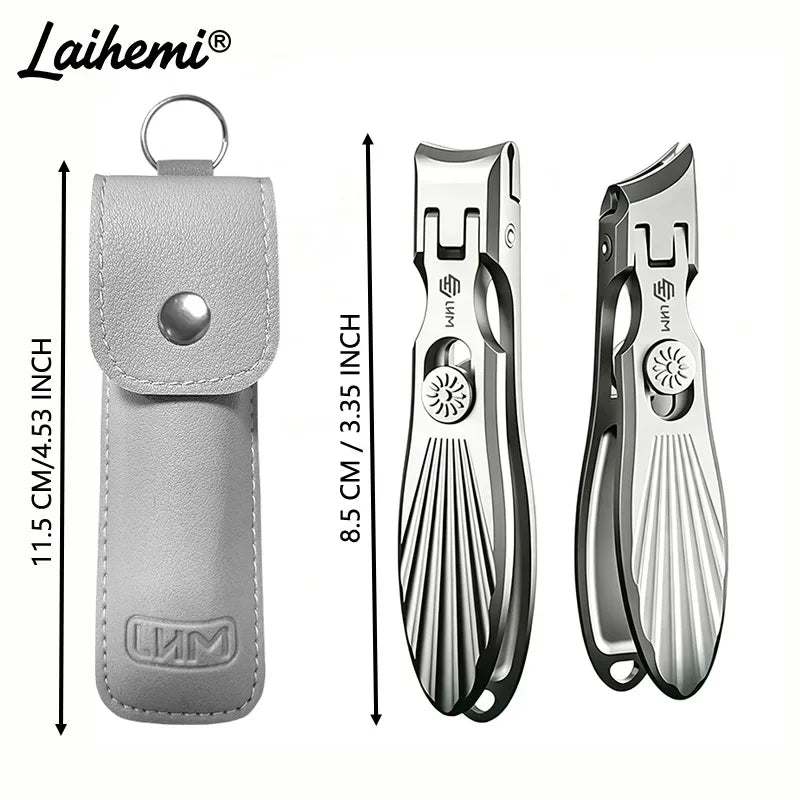 Laihemi Ingrown Toenail Clippers Anti Slip Ergonomic Handle Sharp Thick Hard Nail Pedicure Tool With Lock Storage Case