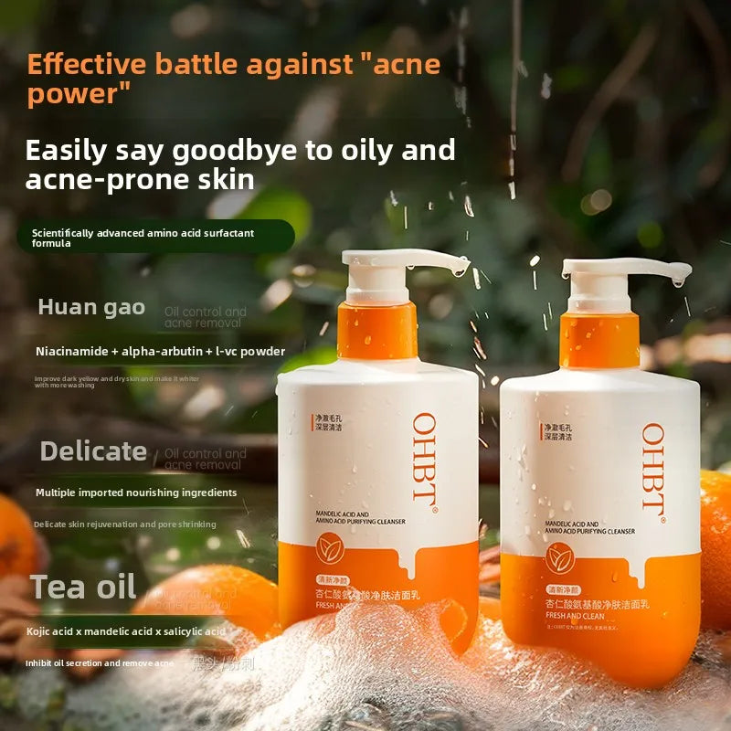 OHBT Astaxanthin Cleansing Milk Deep Cleansing and Nourishing Facial Wash, 500g Large Capacity Moistizing and Silky Cleanser