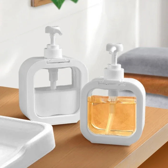 300/500ml Bathroom Soap Dispensers Refillable Lotion Shampoo Shower Gel Holder Portable Travel Dispenser Empty Bath Pump Bottle