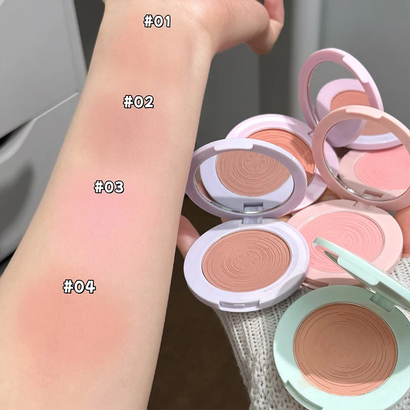 ART VALUE Monochrome Blush Palette Matte Peach Rouge Rose Red Cheek Tint Blush Powder Natural Face Contouring Shadow Cosmetics