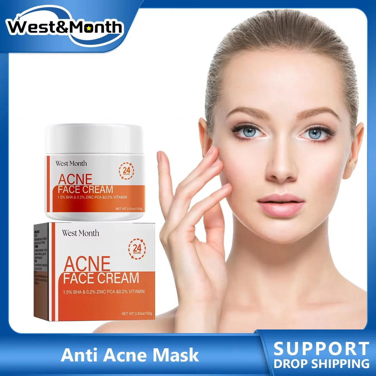 Salicylic Acid Mask Fade Acne Marks Blackheads Removal Shrink Pores Cleansing Repair Nourish W-hitening Pimple T-reatment Cream
